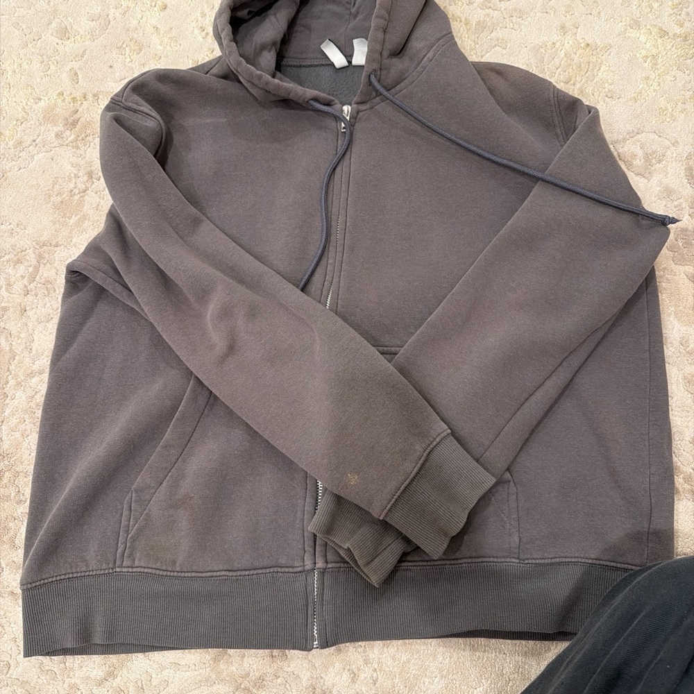 H&M Dark Gray Zip-Up Sweater